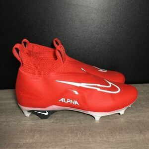 Nike Alpha Menace Elite 3 Football Cleats Red White CT6648-616 Men's Size 10.5